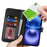 For iPhone 16 Plus Stand Case Shockproof Leather Wallet Phone Cover - Black - 6