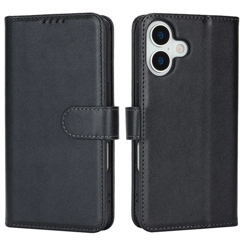 For iPhone 17 Stand Case Shockproof Leather Wallet Phone Cover - Black - 1