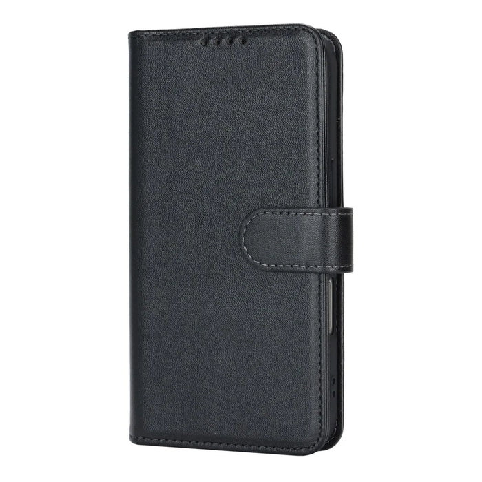 For iPhone 17 Stand Case Shockproof Leather Wallet Phone Cover - Black - 7