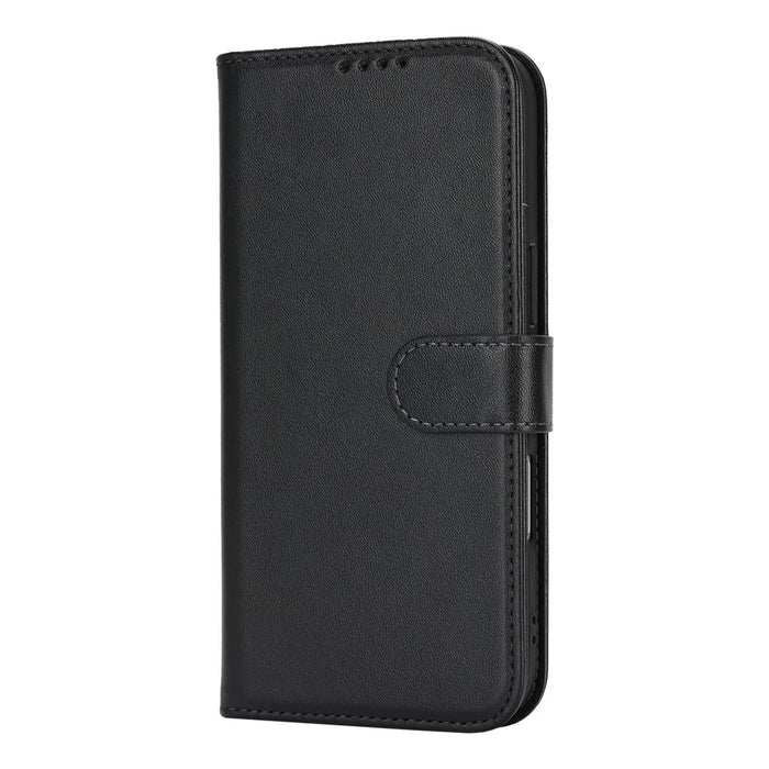 For iPhone Air Stand Case Shockproof Leather Wallet Phone Cover - Black - 7