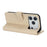 For iPhone 18 Pro Max / 17 Pro Max Stand Case Shockproof Leather Wallet Phone Cover - Beige - 3