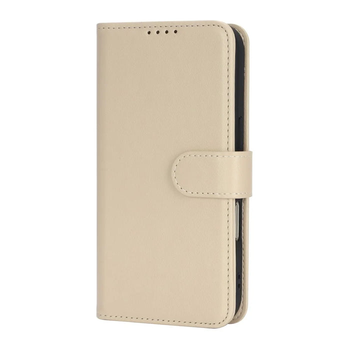 For iPhone 18 Pro Max / 17 Pro Max Stand Case Shockproof Leather Wallet Phone Cover - Beige - 7