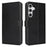 For Samsung Galaxy S24 FE Stand Case Shockproof Leather Wallet Phone Cover - Black - 1