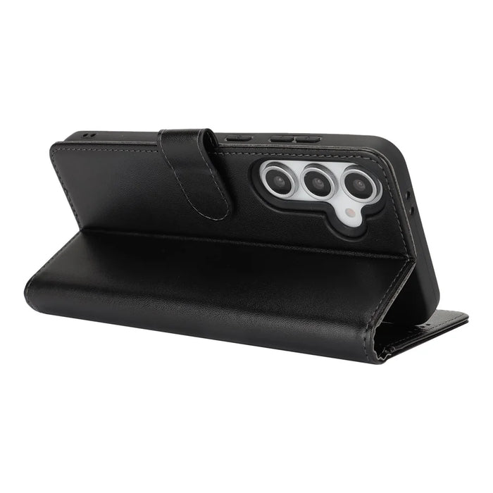 For Samsung Galaxy S24 FE Stand Case Shockproof Leather Wallet Phone Cover - Black - 3