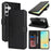 For Samsung Galaxy S24 FE Stand Case Shockproof Leather Wallet Phone Cover - Black - 7