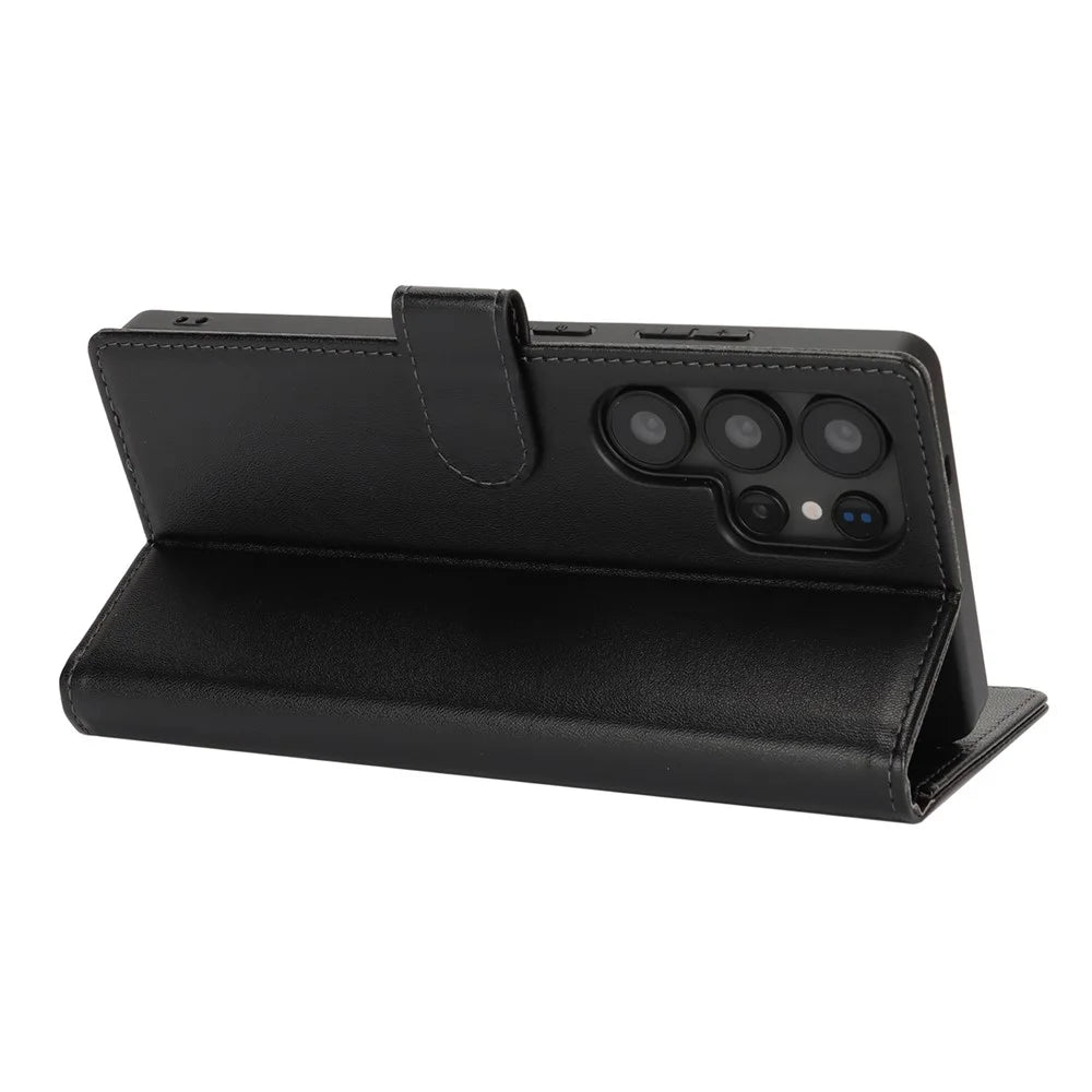 For Samsung Galaxy S24 Ultra Stand Case Shockproof Leather Wallet Phone Cover - Black - 4