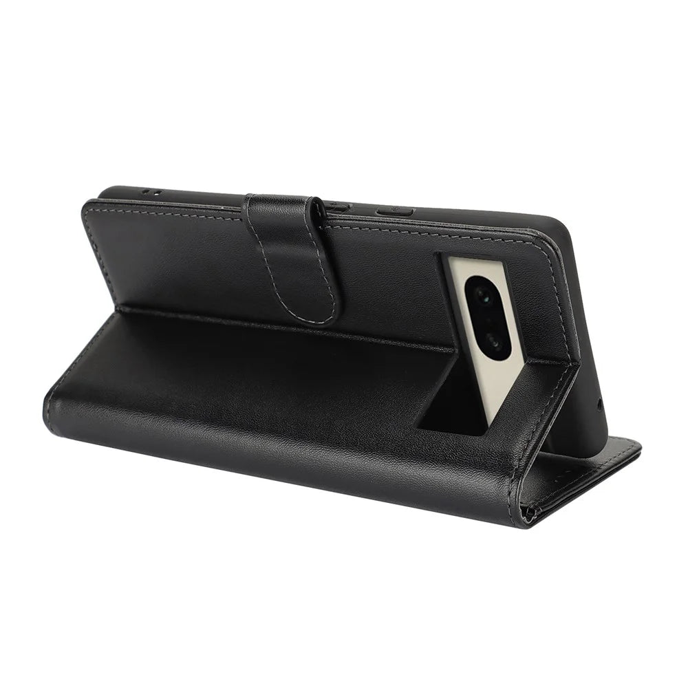 For Google Pixel 7 5G Stand Case Shockproof Leather Wallet Phone Cover - Black - 3