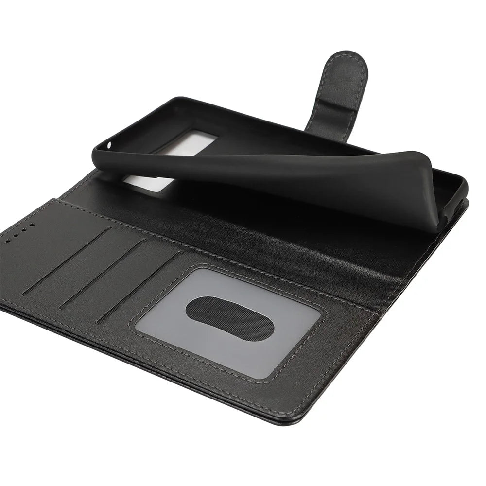 For Google Pixel 7 5G Stand Case Shockproof Leather Wallet Phone Cover - Black - 5