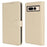 For Google Pixel 7 Pro 5G Stand Case Shockproof Leather Wallet Phone Cover - Beige - 1