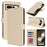 For Google Pixel 7 Pro 5G Stand Case Shockproof Leather Wallet Phone Cover - Beige - 7