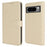 For Google Pixel 8 Pro Stand Case Shockproof Leather Wallet Phone Cover - Beige - 1