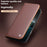 QIALINO For iPhone 17 Pro Wallet Case Stand Genuine Cow Leather Flip Phone Cover - Brown - 2