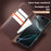 QIALINO For iPhone 17 Pro Wallet Case Stand Genuine Cow Leather Flip Phone Cover - Brown - 3