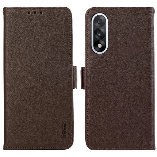 ABEEL For OnePlus Nord 5 5G / Ace 5 Ultra 5G Case Litchi Texture Leather RFID Blocking Phone Cover - Brown - 1
