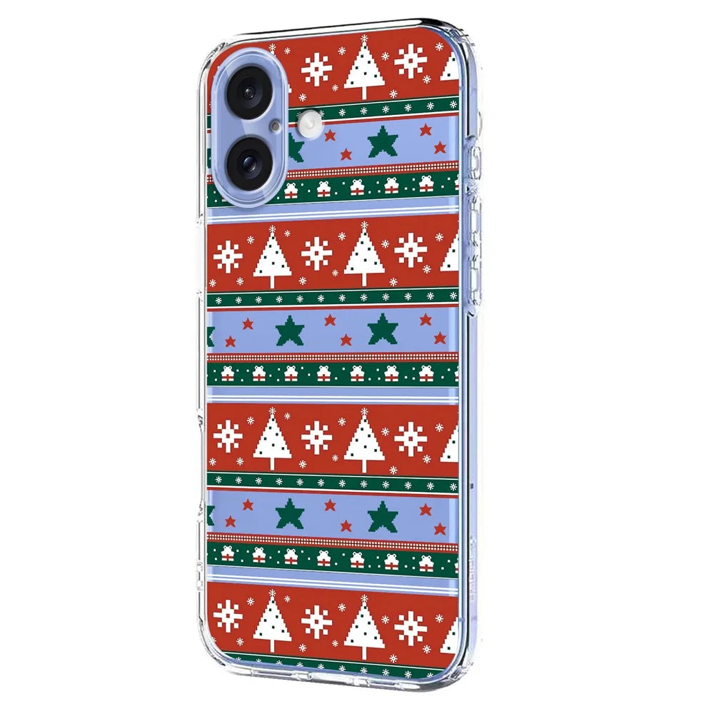 For iPhone 17 Case Christmas Themed Pattern Printing TPU Phone Back Cover - Christmas Ribbons - 2