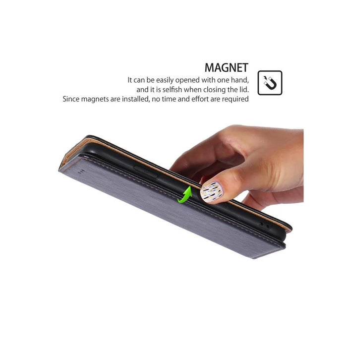 For Realme C71 4G Case Wallet PU Leather Magnetic Auto-Absorbed Phone Cover - Black - 4