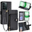 For Realme C71 4G Case Zipper Pocket PU Leather Wallet Flip Phone Cover - Black - 1