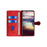 For Samsung Galaxy A05 4G Case Leather Wallet Phone Cover with Straw Hat Magnetic Clasp - Red - 2