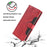 For Samsung Galaxy A05 4G Case Leather Wallet Phone Cover with Straw Hat Magnetic Clasp - Red - 4