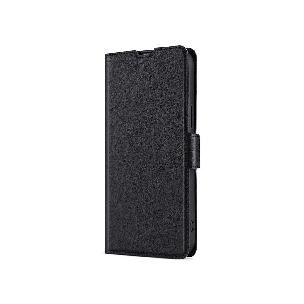 For Samsung Galaxy A05 4G Case Card Holder PU Leather Phone Cover - Black - 5
