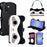 For Samsung Galaxy A36 5G Case Cute Raccoon Design PU Leather Phone Cover with Wrist Strap - Black - 1
