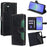 For Samsung Galaxy A36 5G Case Leather Wallet Phone Cover with Straw Hat Magnetic Clasp - Black - 1