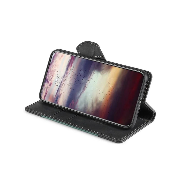 For Samsung Galaxy A36 5G Case Leather Wallet Phone Cover with Straw Hat Magnetic Clasp - Black - 3