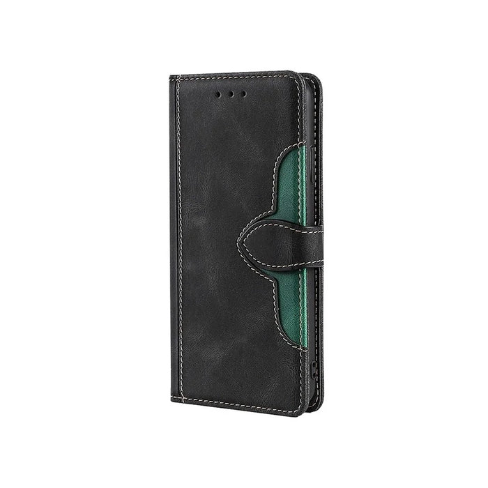 For Samsung Galaxy A36 5G Case Leather Wallet Phone Cover with Straw Hat Magnetic Clasp - Black - 7