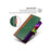 For Samsung Galaxy A36 5G Case Contrast Color Wallet Leather Phone Cover - Light Brown + Green - 5