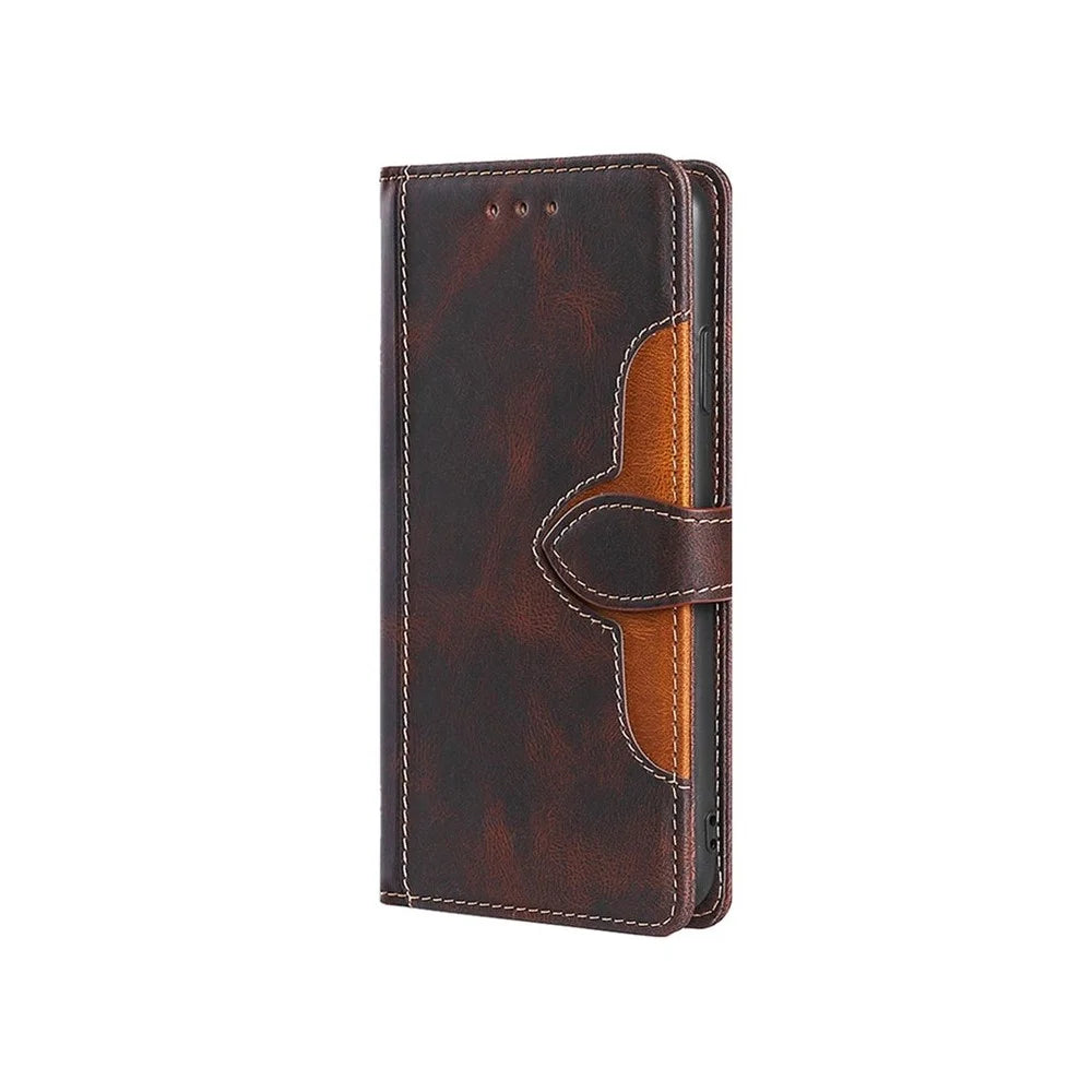 For OnePlus Nord 5 5G / Ace 5 Ultra 5G Case Leather Wallet Phone Cover with Straw Hat Magnetic Clasp - Brown - 7