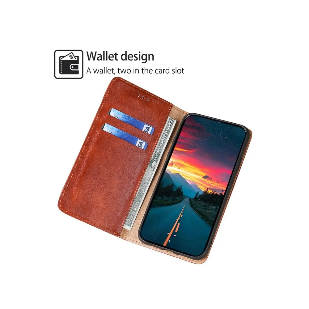For OnePlus Ace 5 Ultra 5G / Nord 5 5G Case Wallet PU Leather Magnetic Auto-Absorbed Phone Cover - Brown - 2