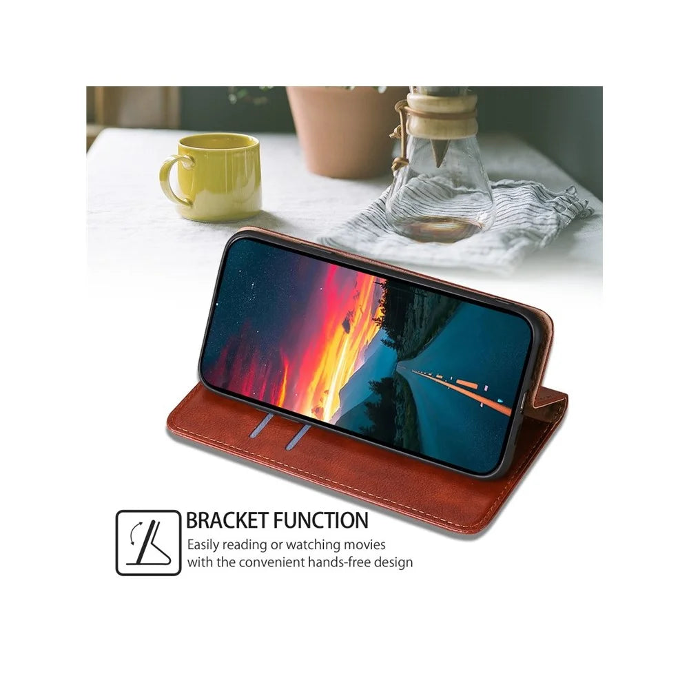 For OnePlus Ace 5 Ultra 5G / Nord 5 5G Case Wallet PU Leather Magnetic Auto-Absorbed Phone Cover - Brown - 3