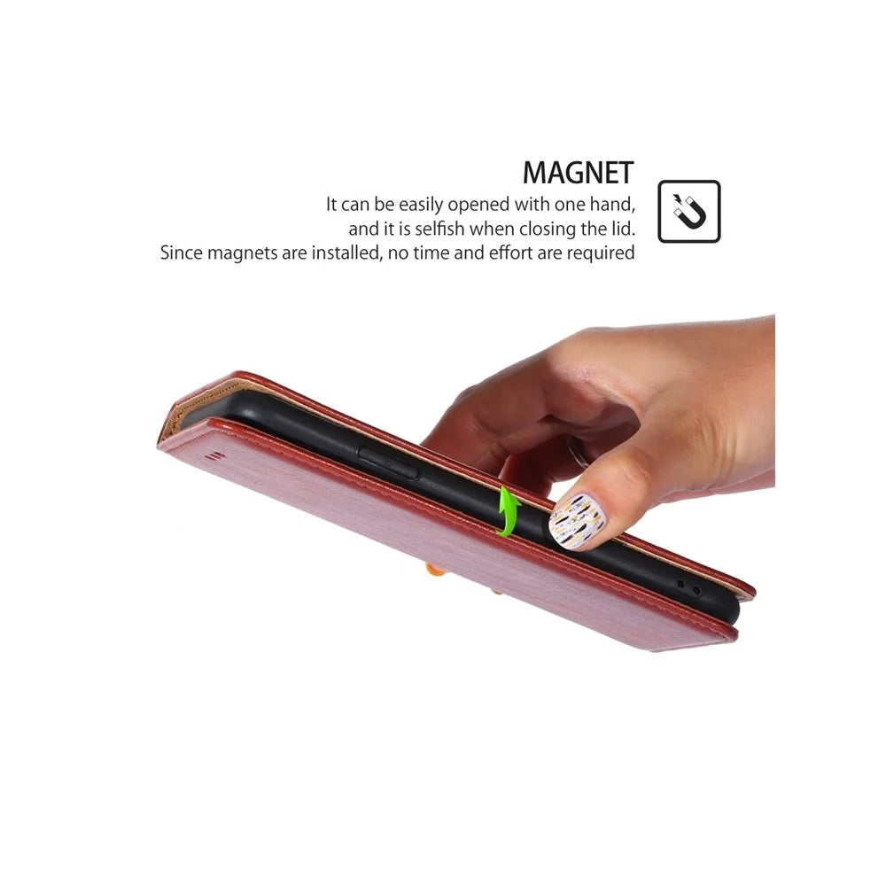 For OnePlus Ace 5 Ultra 5G / Nord 5 5G Case Wallet PU Leather Magnetic Auto-Absorbed Phone Cover - Brown - 4