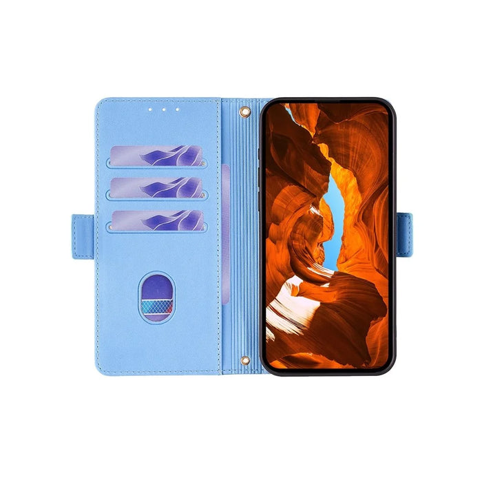 For OnePlus Nord 5 5G / Ace 5 Ultra 5G Case PU Leather Wallet Stand Phone Cover with Crossbody Shoulder Strap - Blue - 2