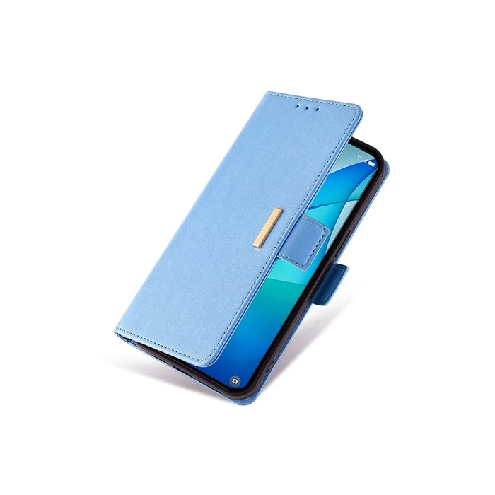 For OnePlus Nord 5 5G / Ace 5 Ultra 5G Case PU Leather Wallet Stand Phone Cover with Crossbody Shoulder Strap - Blue - 4