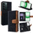 For Realme C71 4G Case RFID Blocking Color Splicing PU Leather Wallet Phone Cover - Black - 1