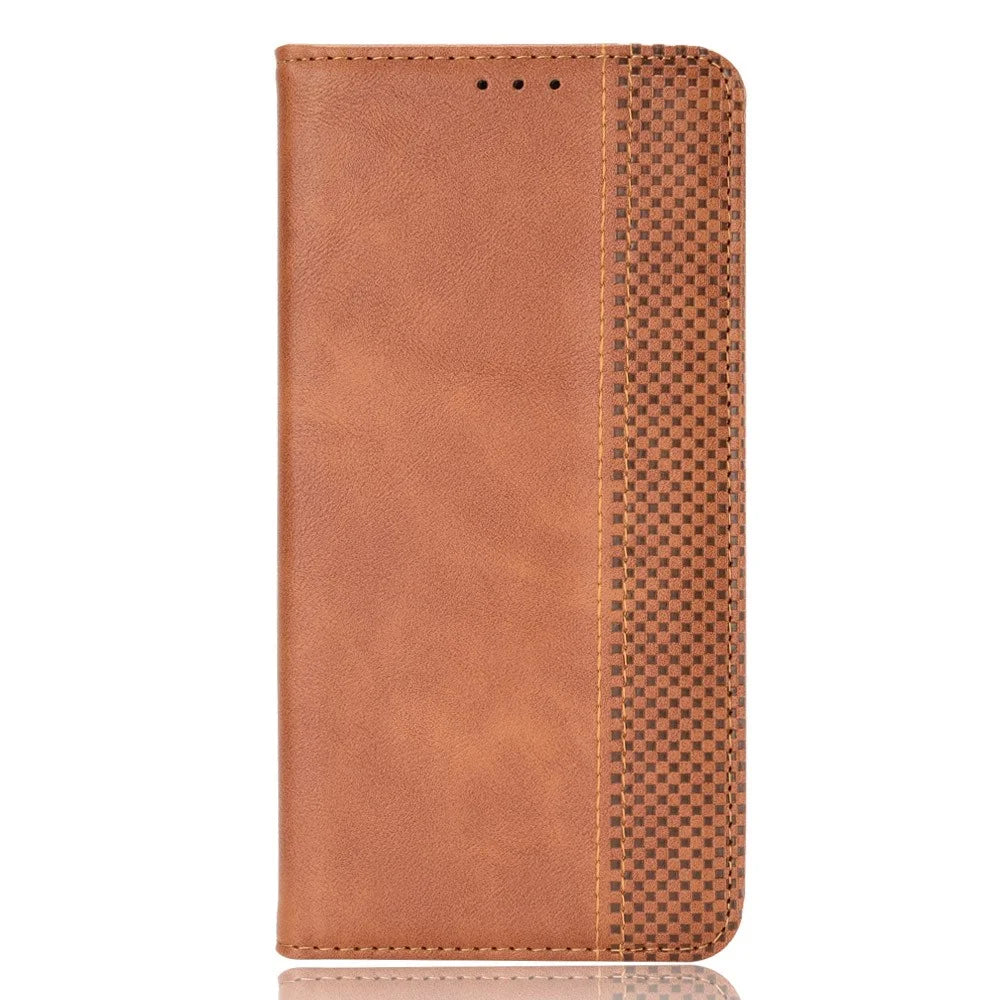 For Oukitel C65 / C65 Pro Leather Case Wallet Stand Retro Texture Phone Cover - Brown - 6