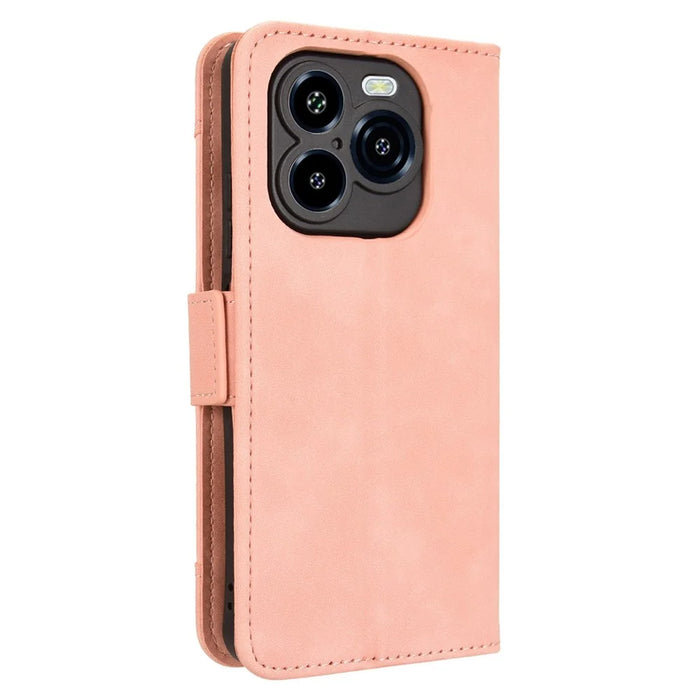For Oukitel C65 / C65 Pro Leather Case Phone Wallet Cover with Multiple Card Slots - Pink - 7
