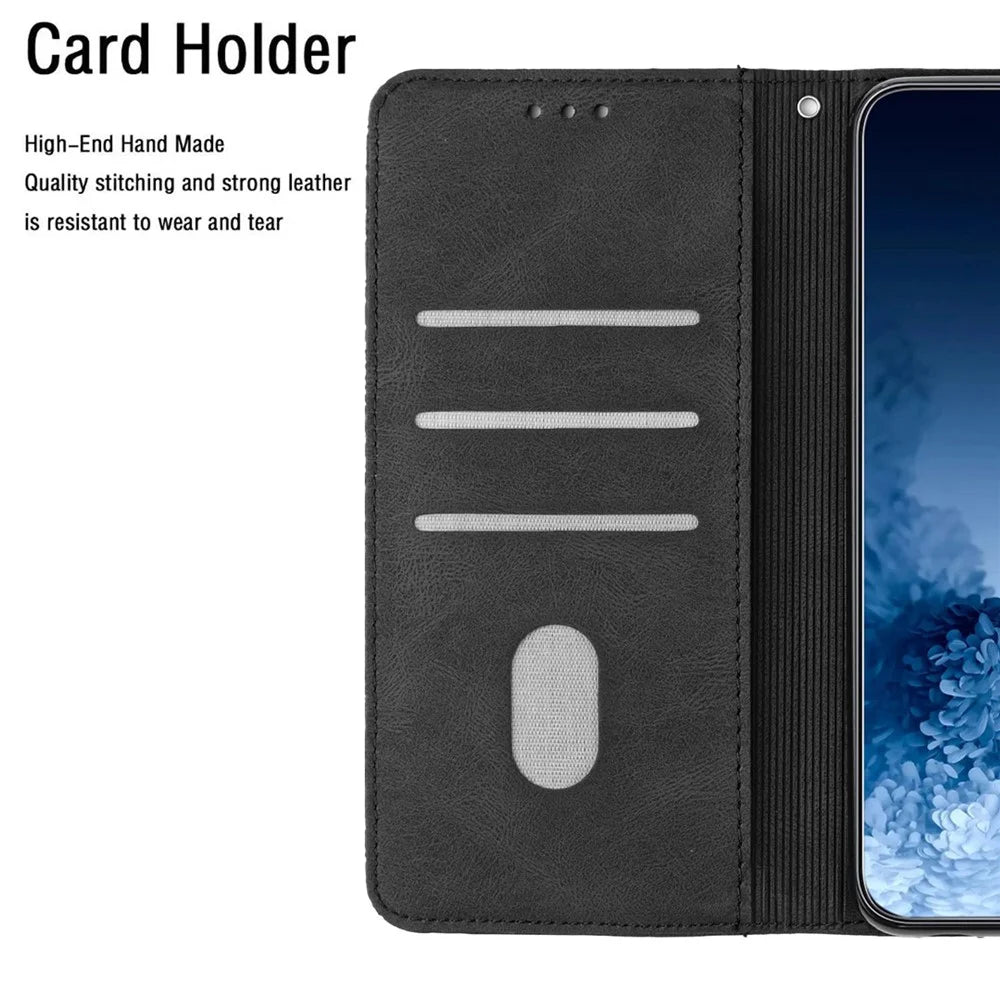 For Samsung Galaxy S23 Mandala Flower Imprinted PU Leather Stand Case Magnetic Clasp Phone Wallet Cover - Black - 5
