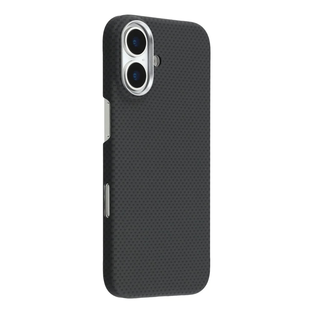 X-LEVEL For iPhone 17 Case Compatible with MagSafe Carbon Nanofiber + Metal Lens Frame Phone Cover - Black - 1