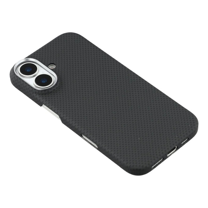 X-LEVEL For iPhone 17 Case Compatible with MagSafe Carbon Nanofiber + Metal Lens Frame Phone Cover - Black - 4