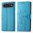 For iPhone Air Wallet Case Butterfly Floral Imprint PU Leather Phone Cover with Wrist Strap - Blue - 1