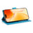 For iPhone Air Wallet Case Butterfly Floral Imprint PU Leather Phone Cover with Wrist Strap - Blue - 2