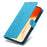 For iPhone Air Wallet Case Butterfly Floral Imprint PU Leather Phone Cover with Wrist Strap - Blue - 5
