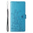 For iPhone Air Wallet Case Butterfly Floral Imprint PU Leather Phone Cover with Wrist Strap - Blue - 6