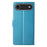For iPhone Air Wallet Case Butterfly Floral Imprint PU Leather Phone Cover with Wrist Strap - Blue - 7