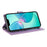 For iPhone 16 Pro Wallet Case Butterfly Floral Imprint PU Leather Phone Cover with Wrist Strap - Purple - 2
