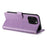 For iPhone 16 Pro Wallet Case Butterfly Floral Imprint PU Leather Phone Cover with Wrist Strap - Purple - 3