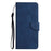 For Samsung Galaxy S23 PU Leather Magnetic Flip Phone Case Stand Function Solid Color Wallet Cover with Strap - Blue - 7