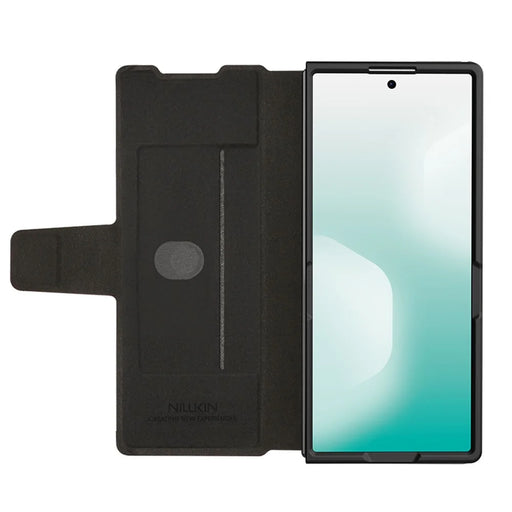 NILLKIN For Samsung Galaxy Z Fold7 5G Case PU + PC Stand Design Phone Cover with Card Slot - Brown - 2